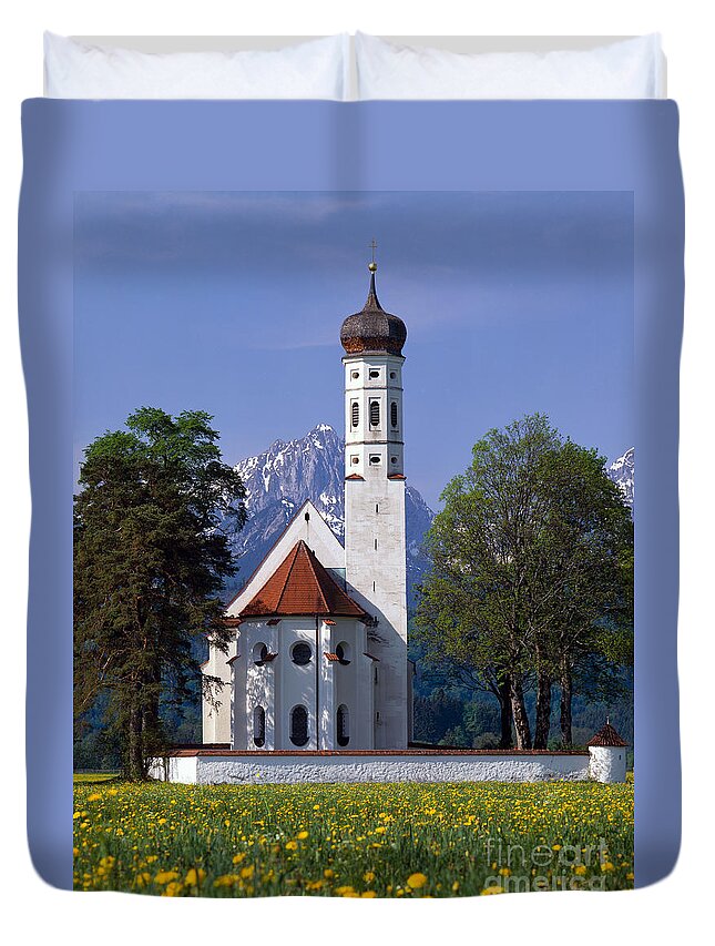 Weiskirche Duvet Cover featuring the photograph Weiskirche, Fussen, Germany by Rafael Macia
