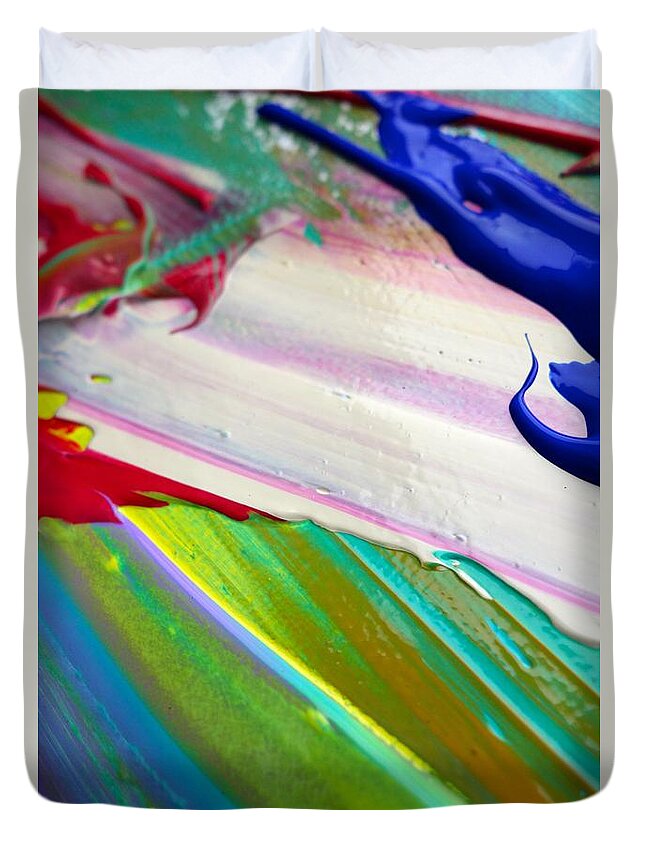 Paint Duvet Cover featuring the photograph Wet Paint 34 by Jacqueline Athmann