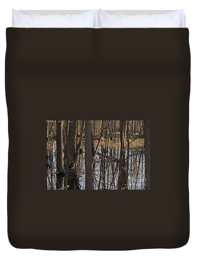 Creek Duvet Cover featuring the photograph Wetland by Joseph Yarbrough