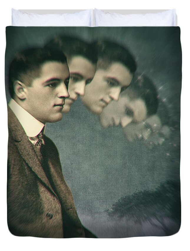 Surreal Duvet Cover featuring the photograph When thinking goes too far by Martine Roch