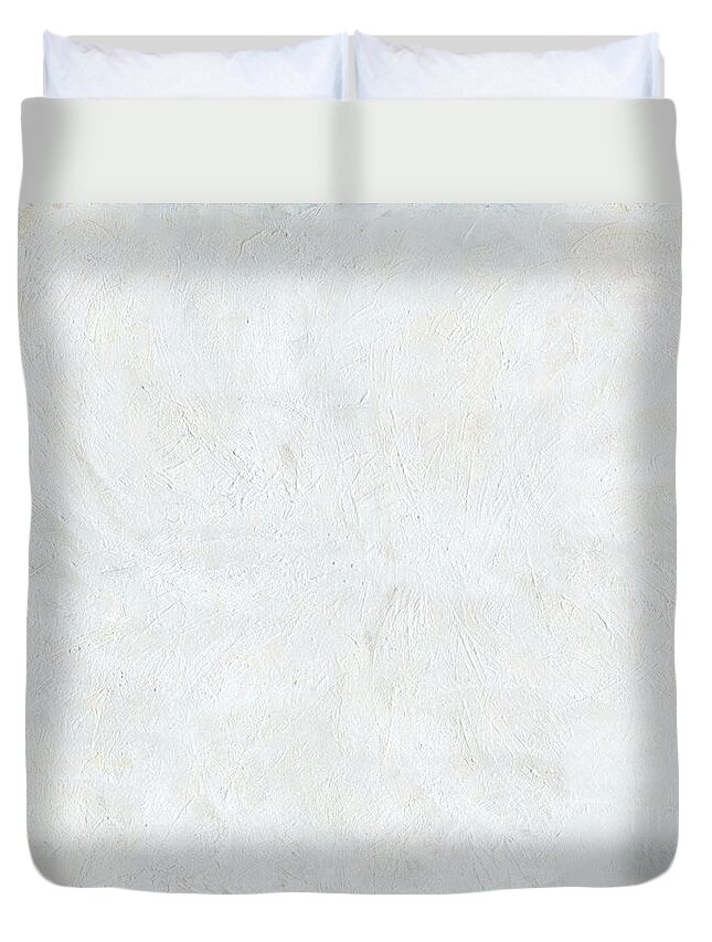 White Duvet Cover featuring the painting White Color of Energy by Ania Milo
