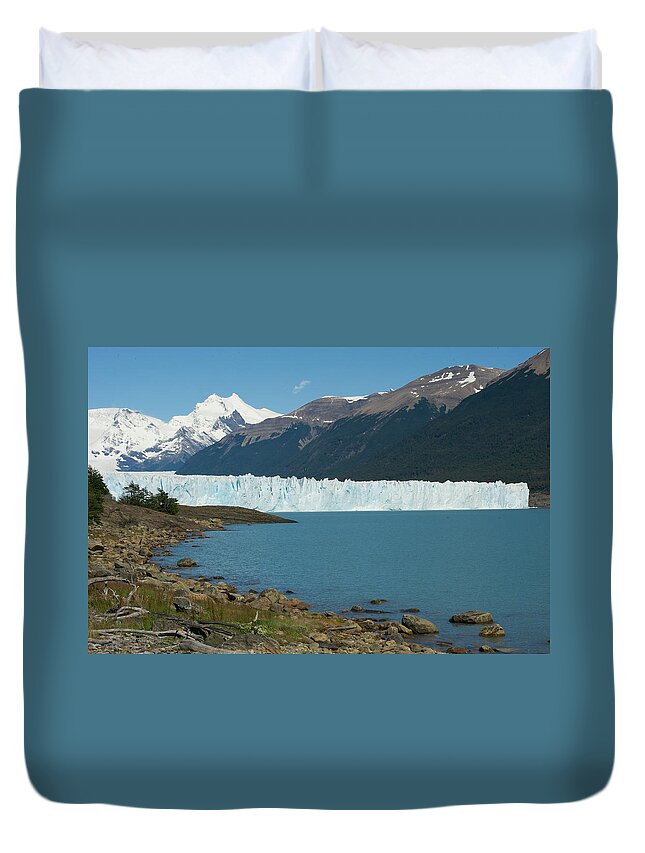 Patagonia Duvet Cover featuring the photograph White Glacier by Richard Gehlbach