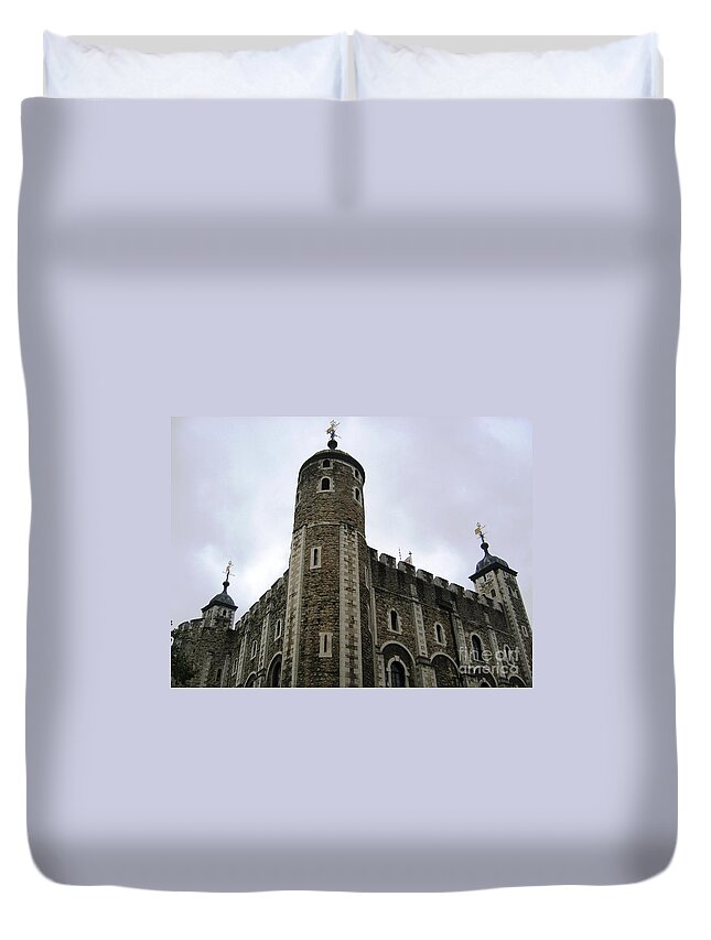 The White Tower Duvet Cover featuring the photograph White Tower by Denise Railey