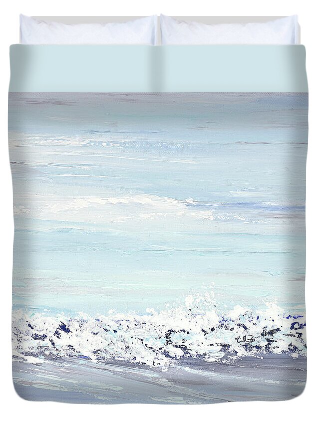 Costal Duvet Cover featuring the painting White Water by Tamara Nelson