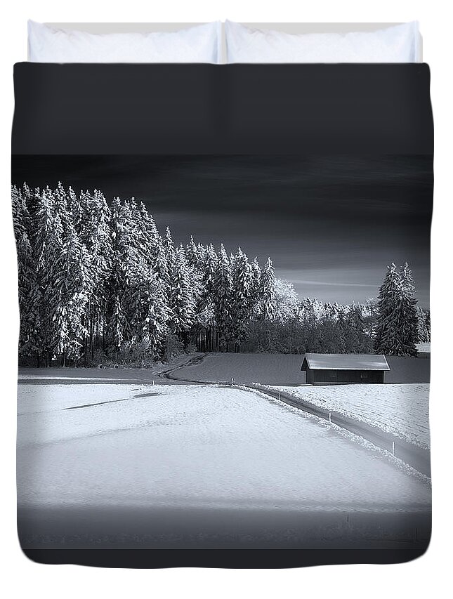 Winter Duvet Cover featuring the photograph White Winter by Dominique Dubied