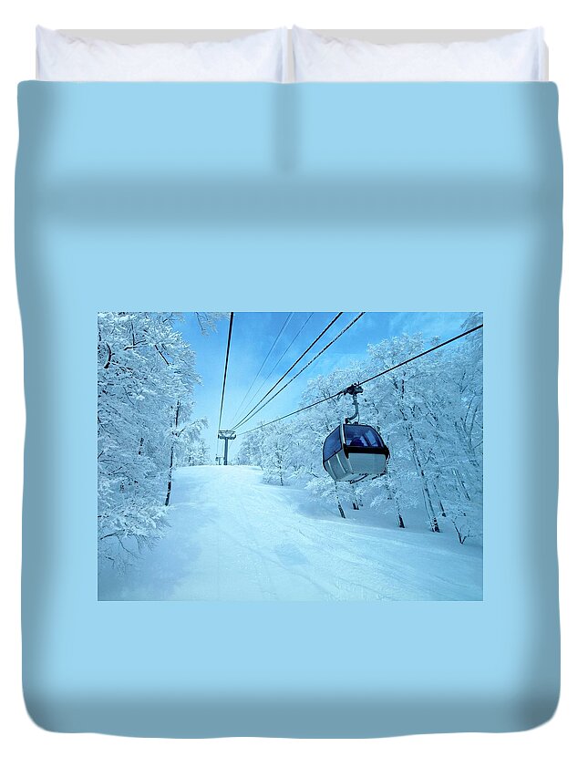 Snow Duvet Cover featuring the photograph White World by Syuzo Tsushima
