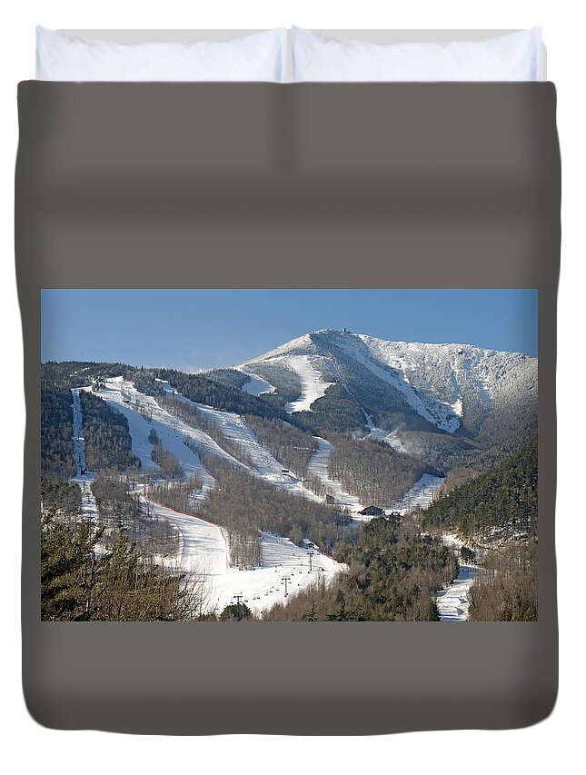 Whiteface Duvet Cover featuring the photograph Whiteface Ski Mountain in Upstate New York near Lake Placid by Brendan Reals