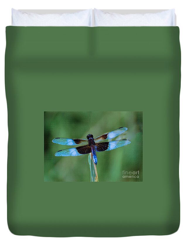 Dragonfly Duvet Cover featuring the photograph Widow Skimmer Dragonfly by Bianca Nadeau
