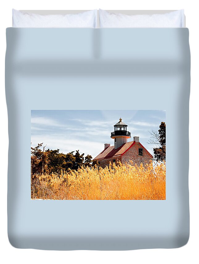 East Point Lighthouse Duvet Cover featuring the photograph Wild Lighthouse by Kristia Adams