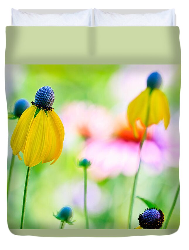Flowers Duvet Cover featuring the photograph Wildflowers by Ben Graham