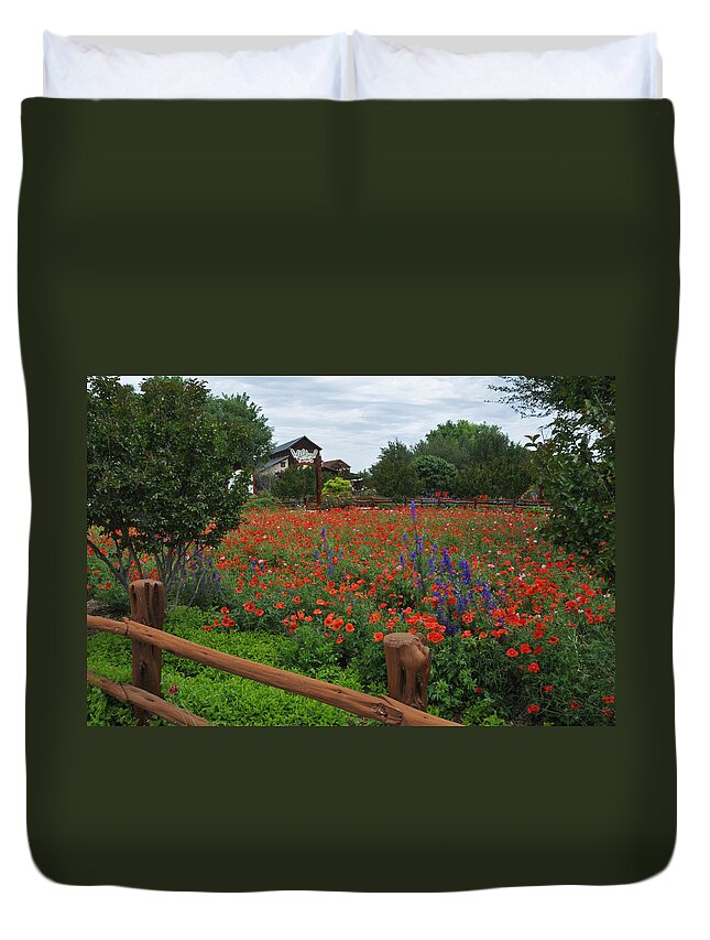 Wildflowers Duvet Cover featuring the photograph Wildseed Farms by Lynn Bauer