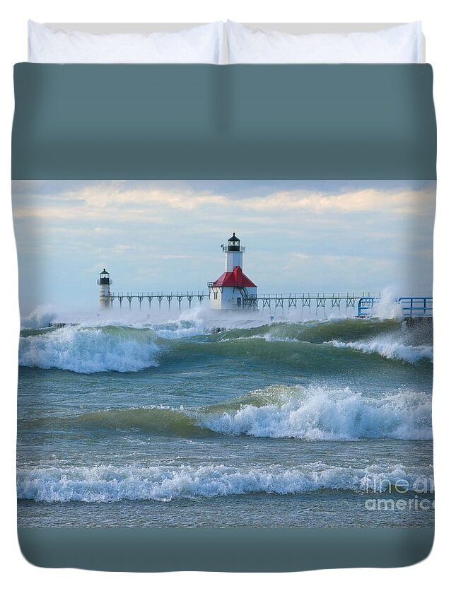 Wind Duvet Cover featuring the photograph Wind-borne Fury by Ann Horn