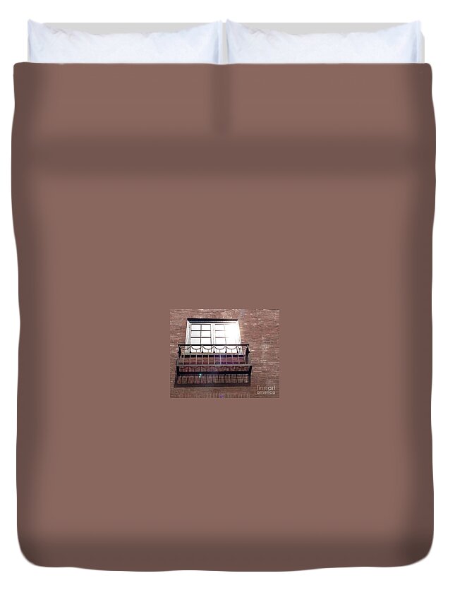 Brickfront Duvet Cover featuring the photograph Window by Deena Withycombe