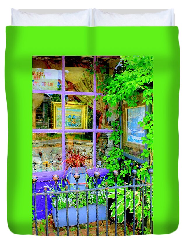 Gloucester Duvet Cover featuring the photograph Window View by Caroline Stella