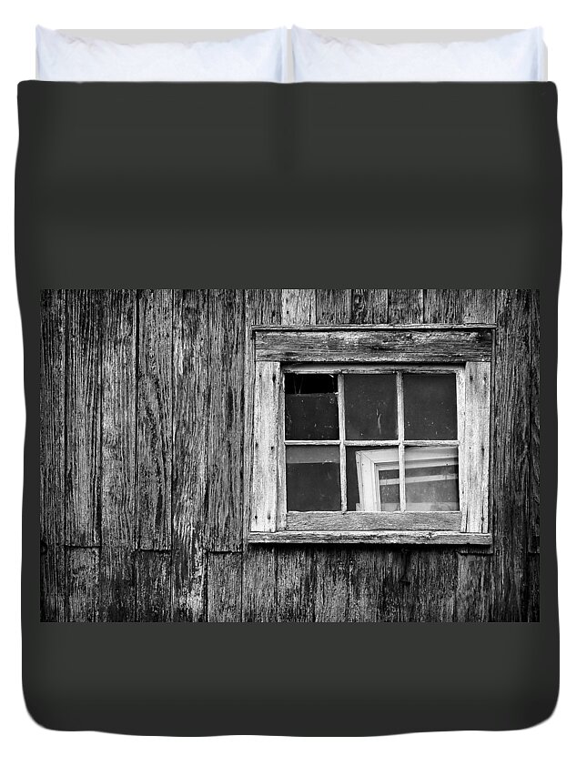 Jeff Duvet Cover featuring the photograph Windows in the Window by Jeff Burton