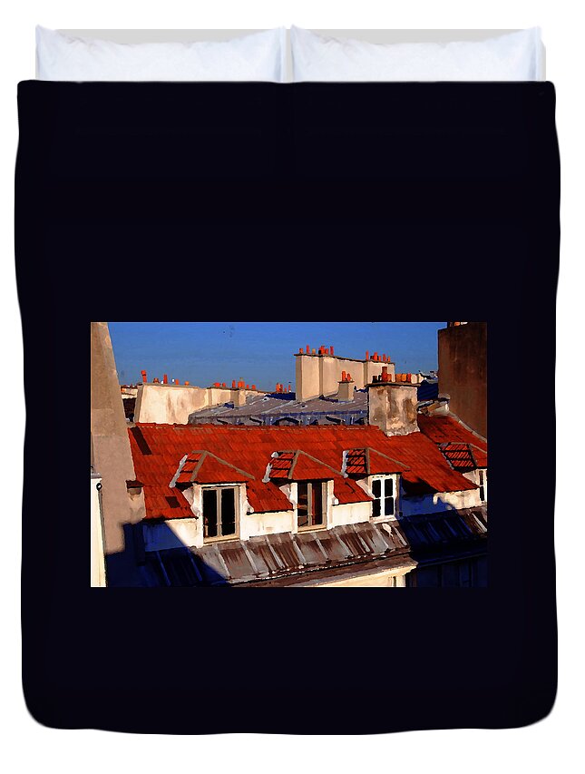 Windows Duvet Cover featuring the photograph Windows of Paris by Jacqueline M Lewis