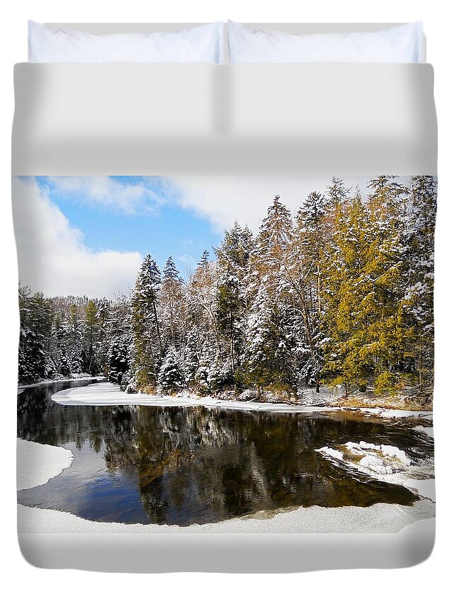 North America Duvet Cover featuring the photograph Winter Impressions ... by Juergen Weiss