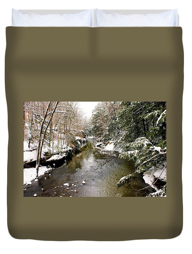 Winter Landscape Duvet Cover featuring the photograph Winter Landscape by Michelle Joseph-Long