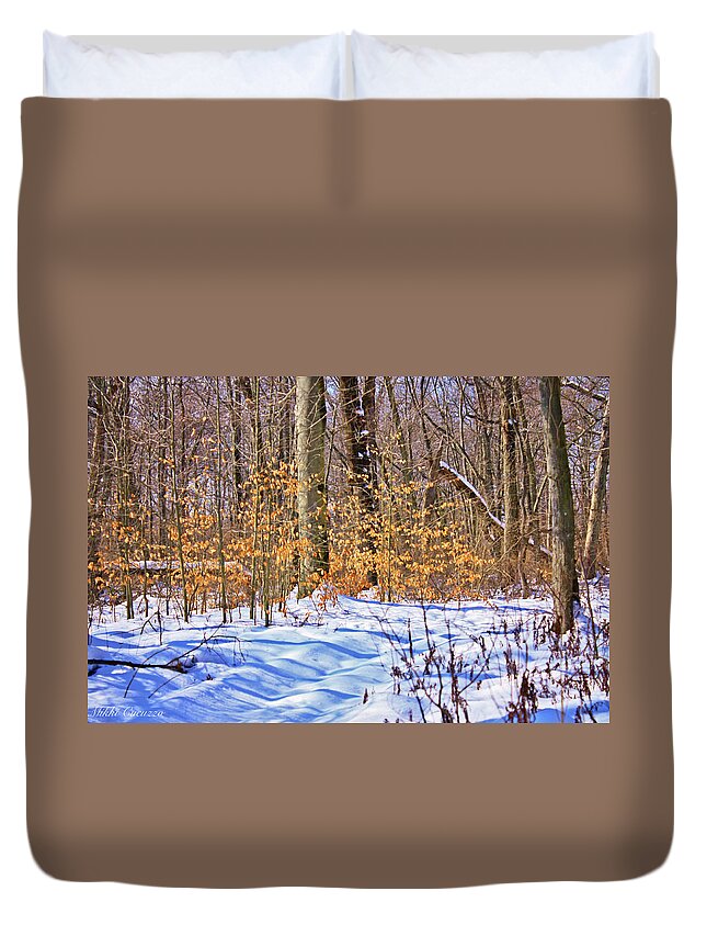 Seasonal Duvet Cover featuring the photograph Winter Scene 2014 by Mikki Cucuzzo