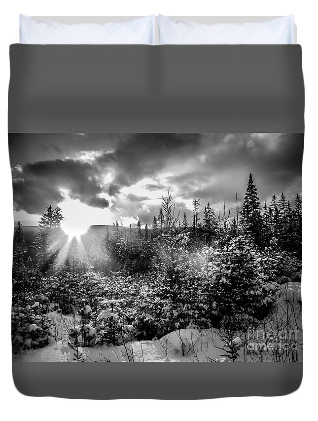Winter Duvet Cover featuring the photograph Winter Sunset by David Rucker