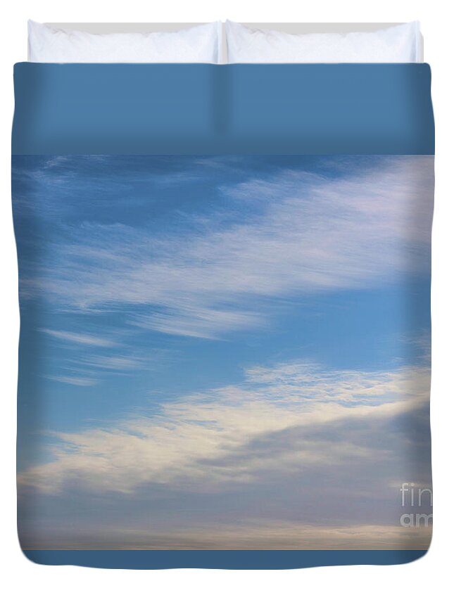 Sky Duvet Cover featuring the photograph Winter's Summer Sky by Barbara McMahon