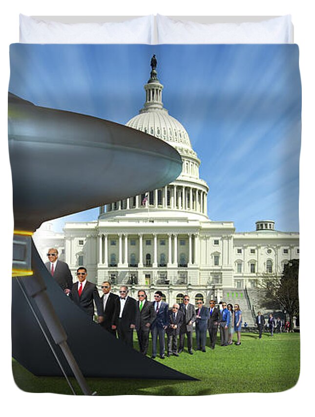 Senators Duvet Cover featuring the photograph WIP - Washington Field Trip by Mike McGlothlen