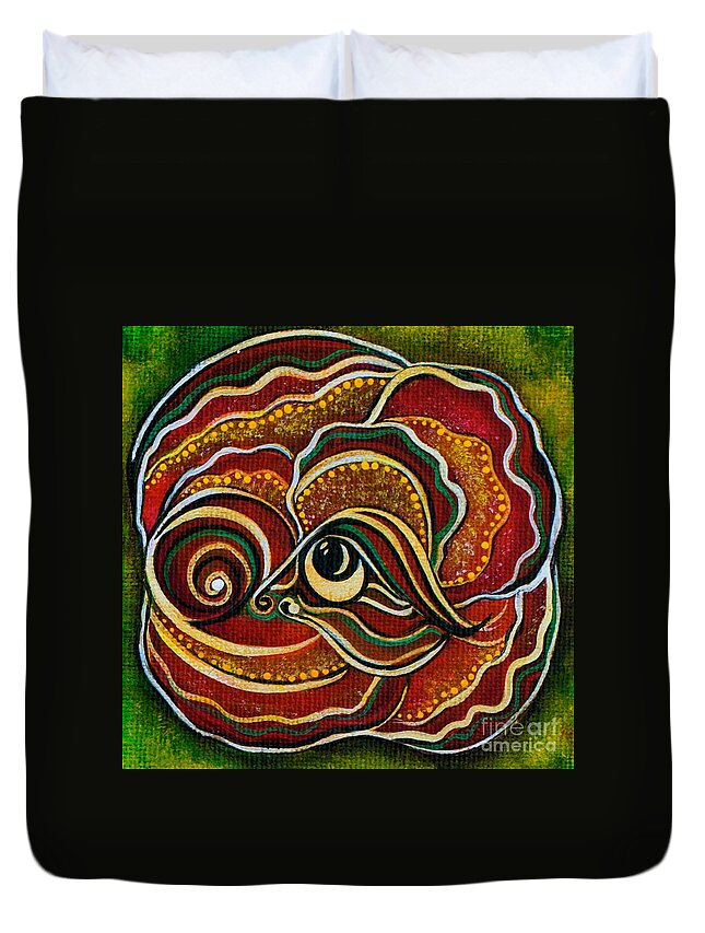 Third Eye Painting Duvet Cover featuring the painting Wisdom Spirit Eye by Deborha Kerr