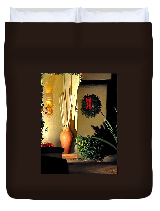Arizona Duvet Cover featuring the photograph Wreath Entry 12718 by Jerry Sodorff