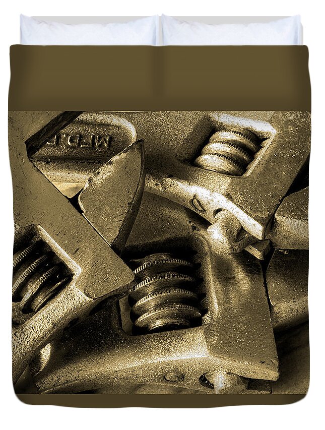 Hand Tools Duvet Cover featuring the photograph Wrenches by Michael Eingle