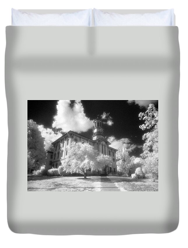 Courthouse Duvet Cover featuring the photograph Wyoming County Courthouse by Jim Cook
