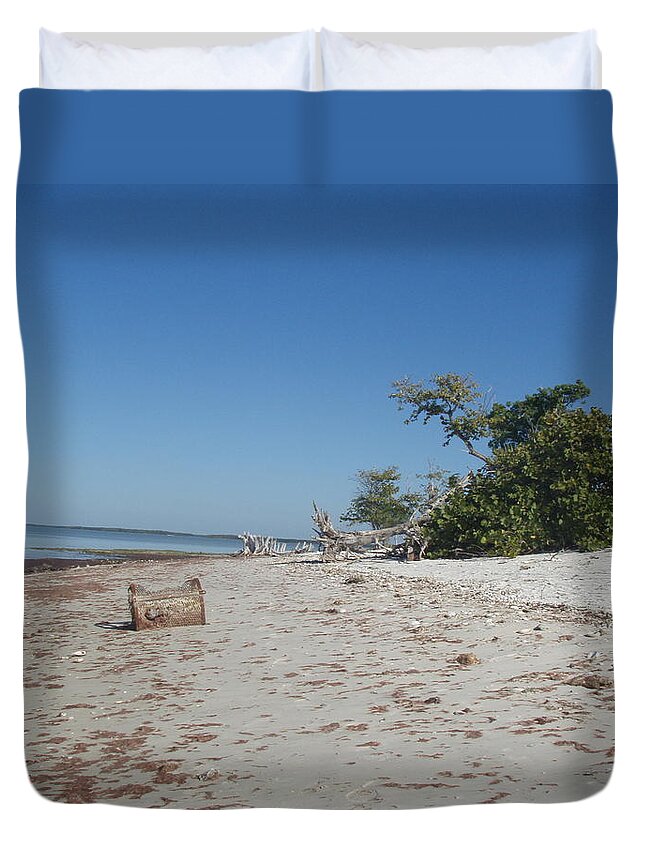 Island Duvet Cover featuring the photograph Ye Olde Pirates Chest by Robert Nickologianis