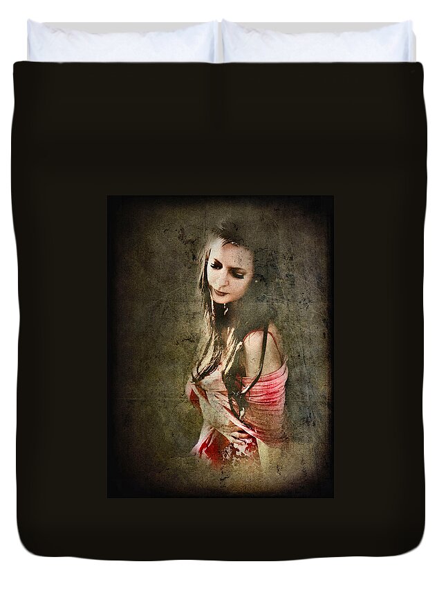 Melancholy Duvet Cover featuring the photograph Yearning by Sally Bauer