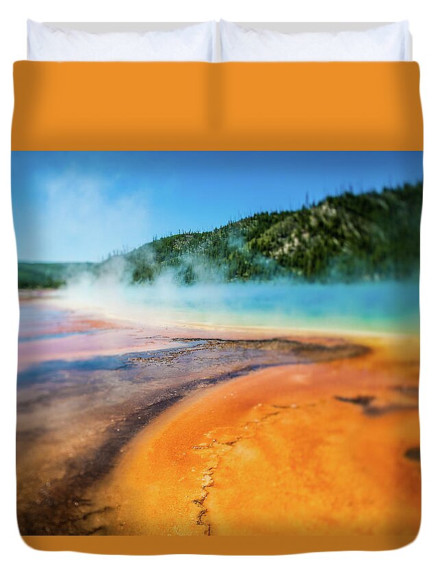 Scenics Duvet Cover featuring the photograph Yellowstone by Eddy Joaquim