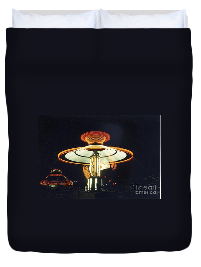 Carnival Duvet Cover featuring the photograph Yo-Yo Carnival Ride by Crystal Nederman