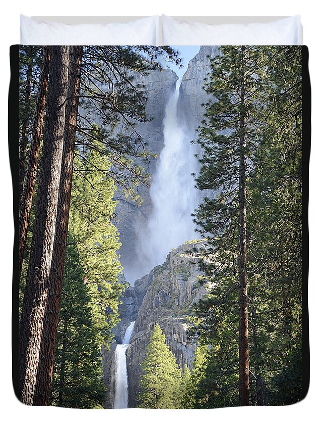 Yosemite Duvet Cover featuring the photograph Yosemite Falls in Morning Splendor by Bruce Gourley