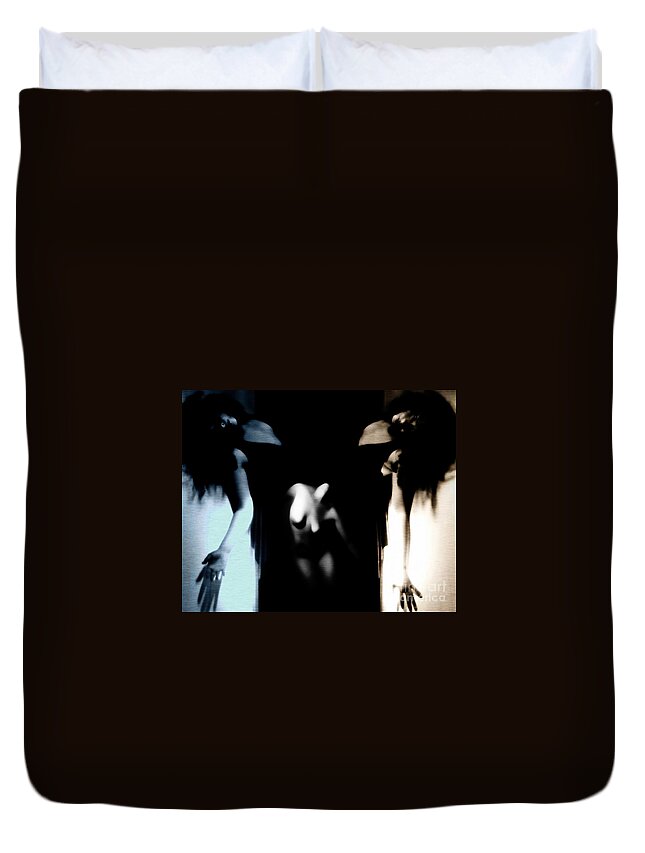 Expressive Duvet Cover featuring the photograph You are invited to witness my souls decay by Jessica S