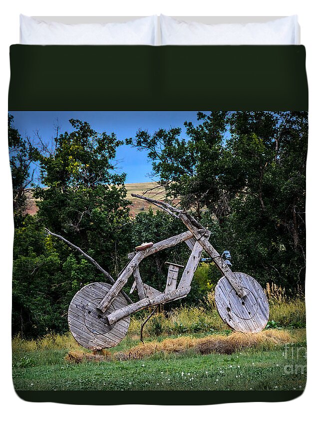 You Might Be In Sturgis Country If Duvet Cover featuring the photograph You Might Be In Sturgis Country If by Debra Martz