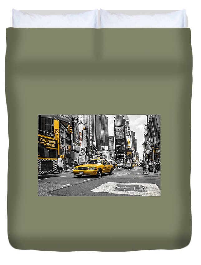Nyc Duvet Cover featuring the photograph Your Ride - ck by Hannes Cmarits