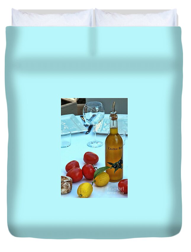 Italy Duvet Cover featuring the photograph Your Table is Ready by Allen Beatty