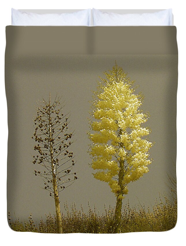 Botanical Duvet Cover featuring the photograph Yucca. Double Portrait by Ben and Raisa Gertsberg