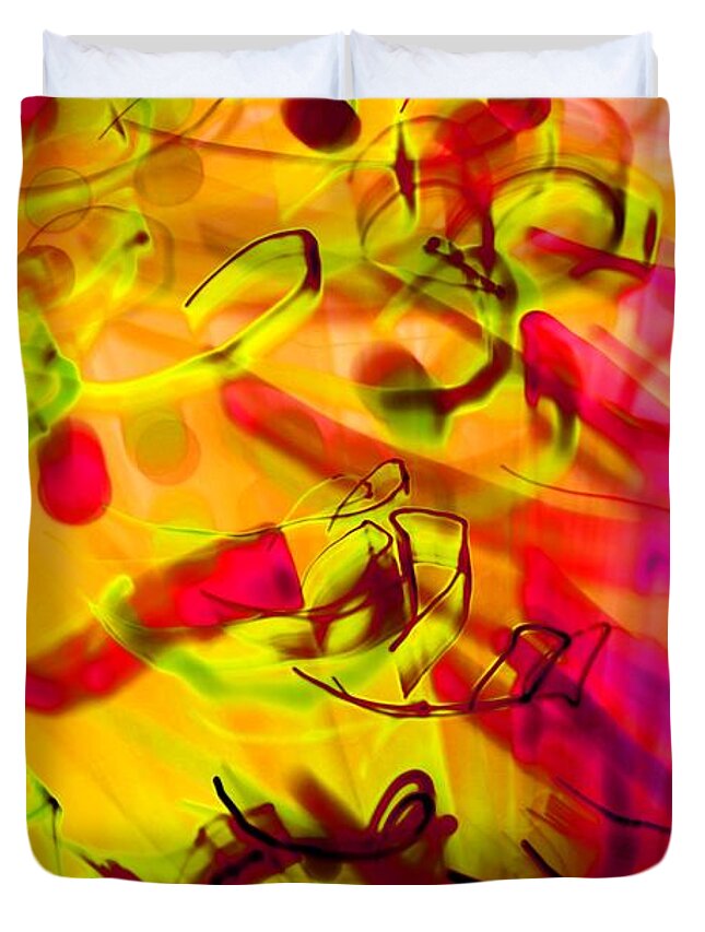 Abstract Duvet Cover featuring the photograph YYZ by Dazzle Zazz