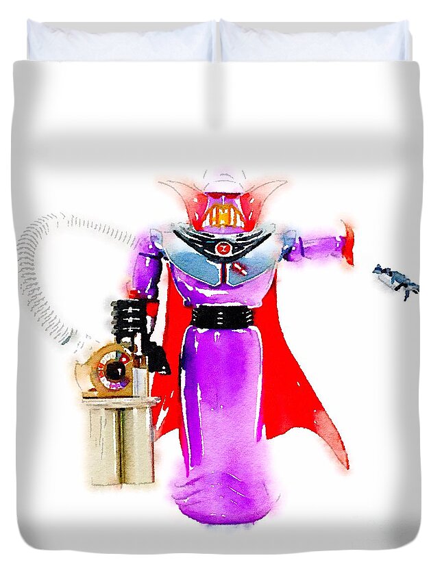 Zurg Duvet Cover featuring the painting Zurg by HELGE Art Gallery