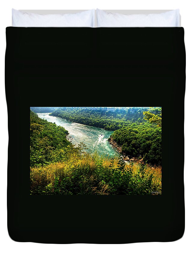  Duvet Cover featuring the photograph 019 Niagara Gorge Trail Series by Michael Frank Jr
