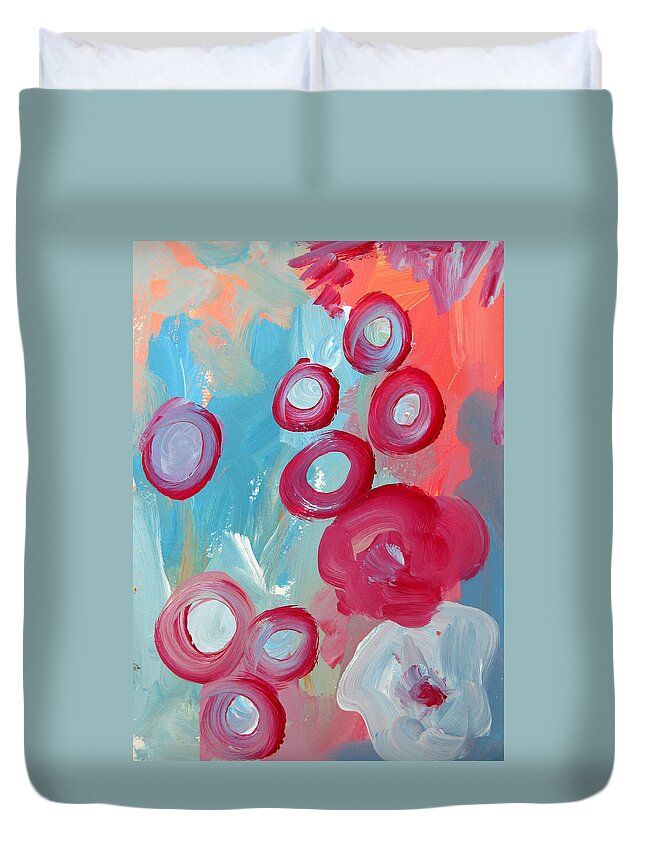 Abstract Art Duvet Cover featuring the painting Abstract VIII by Patricia Awapara