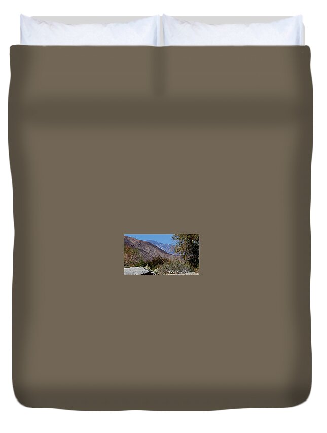  Duvet Cover featuring the photograph 'Cactus in Desert Rock' #1 by PJQandFriends Photography
