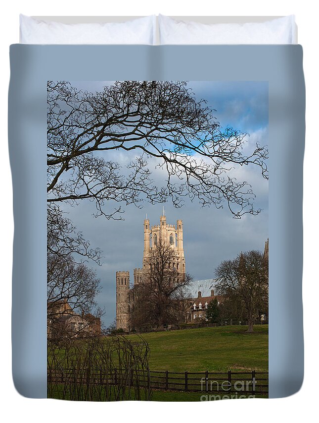 Anglia Duvet Cover featuring the photograph Ely Cathedral #1 by Andrew Michael