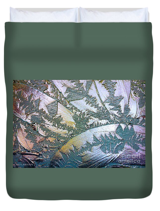 Abstract Duvet Cover featuring the photograph Glass Designs #1 by Todd Blanchard