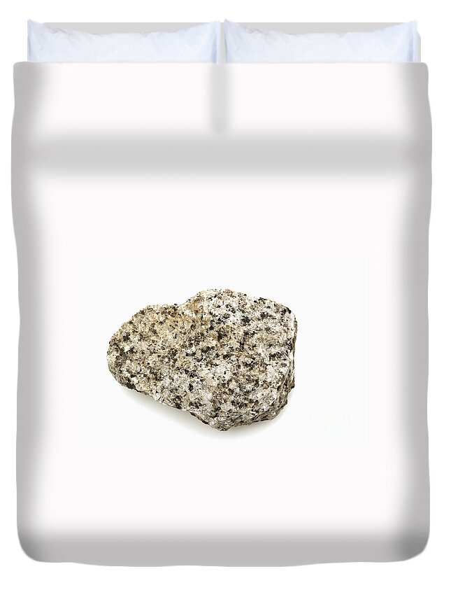 Geology Duvet Cover featuring the photograph Hornblende Granite #1 by Ted Kinsman