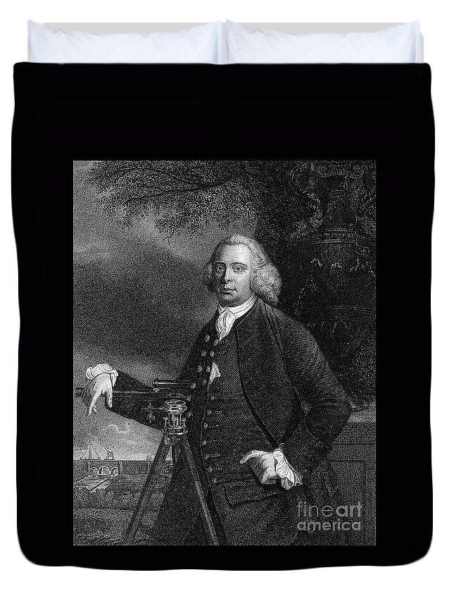 18th Century Duvet Cover featuring the photograph James Brindley (1716-1772) #1 by Granger