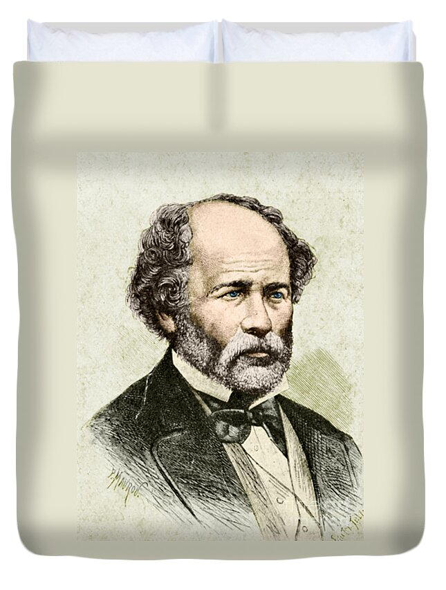 Science Duvet Cover featuring the photograph Matthew Fontaine Maury, American #1 by Science Source
